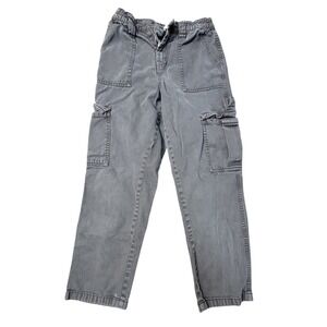 Y2K Aeropostale Kids XS Cargo Pants Short Black Utility Baggy